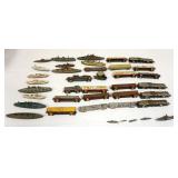 1147	LOT OF ASSORTED DIE CAST TOOTLIE TOYS INCLUDING TRAINS, SHIPS