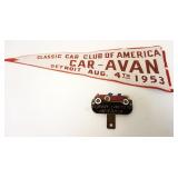 1157	CLASSIC CAR CLUB OF AMERICA PENANT & LICENSE PLATE