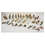 1164	LOT OF 41 MISC ANTIQUE CAST METAL WWI SOLDIERS, APPROXIMATELY 3 1/4 IN HIGH