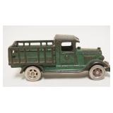 1169	ANTIQUE CAST IRON TOY STAVE BODY TRUCK, APPROXIMATELY 7 IN LONG X 3 IN HIGH
