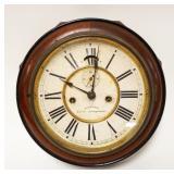 1018	ANTIQUE ANSONIA OCTAGON WALL CLOCK, LEVER ESCAPEMENT, APPROXIMATELY 11 IN