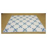 1032	HAND SEWN QUILT, WEATHER VANE PATTERN APPROXIMATELY 7 FT 6 IN X 5 FT 9 IN