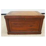 1081	ANTIQUE SOLID CEDAR TRUNK, APPROXIMATELY 24 IN X 42 IN X 25 IN HIGH