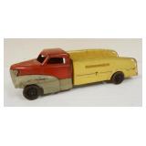 1107	ANTIQUE PRESS STEEL TRUCK *BAGGAGE TRUCK*, APPROXIMATELY 5 IN X 17 IN X 5 IN HIGH