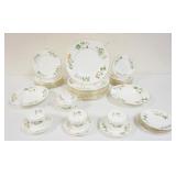 1117	MINTON *MEADOW* BONE CHINA INCLUDING 12-10 1/2 IN PLATES, 8-8 IN PLATES, 10-6 1/2 IN PLATES, 2-