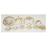 1118	GROUP OF ASSORTED VICTORIAN CHINA INCLUDING RS GERMANY TRAY, DRESDEN CUPS & SAUCERS & LIMOGES T