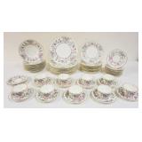 1119	ROYAL WORCESTER CHINA *KASHMIR* DINNERWARE INCLUDING 11-10 1/2 IN PLATES, 12-8 1/4 IN PLATES, 1