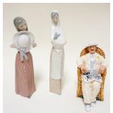 1121	LOT LLADRO & ROYAL DOULTON FIGURES, TALLEST APPROXIMATELY 11 1/4 IN HIGH