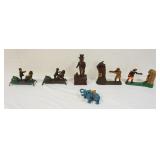 1132	LOT OF REPRODUCTION CAST METAL MECHANICAL ELEPHANT STILL BANK, BOOK OF KNOWLEDGE