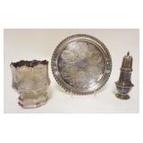 1146	3 PIECE LOT OF ASSORTED SILVERPLATE