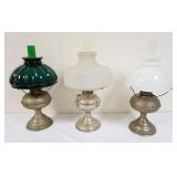 1160	LOT OF 3 NICKLE PLATED RAYO LAMPS
