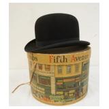 1169	ANTIQUE BROWN & KING BOWLER HAT IN ORIGINAL BOX, SIZE 7 3/8