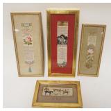 1174	LOT OF 4 FRAMED STEVENGRAPHS