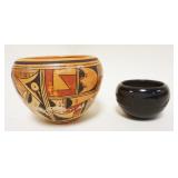 1194	2 PIECES SOUTHWESTERN POTTERY, ONE SANTA CLARA, LARGEST APPROXIMATELY 5 IN HIGH