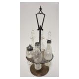 1205	VICTORIAN CASTOR SET, APPROXIMATELY 17 IN HIGH