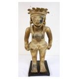 1210	CONTEMPORARY MYAN LIKE COMPOSITE STATUE, APPROXIMATELY 26 IN