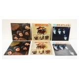 1009	LOT OF 6 BEATLES VINYL ALBUMS INCLUDES STEREO & MONO VERSIONS OF RUBBER SOUL, BEATLES 