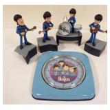 1049	BEATLES COLLECTIBLES LOT INCLUDES WALL CLOCK & MCFARLANE TOYS BEATLES FIGURES HAS EXTRA RINGO W