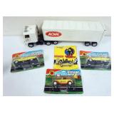 1088	TOY LOT INCLUDING ACME PRESSED STEEL TRACTOR TRAILER AND ERTLE DICK TRACY AND SHOP RITE. VINTAG