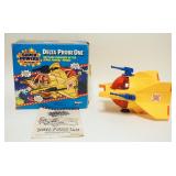 1166	KENNER SUPER POWERS COLLECTION 1985 DELTA PROBE ONE BATTLING SPACE SHIP W/ BOX. BOX HAS WEAR. S