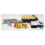 1171	LOT OF HASBRO GI JOE VINTAGE TOYS. LOT INCLUDES 1986 X-30 PLANE APP. 18 1-4 IN L, 1983 7TH TRAN