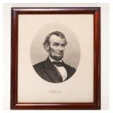 1002	ANTIQUE FRAMED LITHOGRAPH OF ABRAHAM LINCOLN, APPROXIMATELY 9 1/4 IN X 11 IN