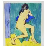 1022	BUCKS COUNTY ARTIST WATERCOLOR OF NUDE WOMAN SIGNED BUTTERFIELD CORTLAND BUTTERFEILD, APPROXIMA