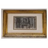 1045	ANTIQUE FRENCH ENGRAVING RUE SAINT-DENIS, APPROXIMATELY 12 IN X 18 IN OVERALL