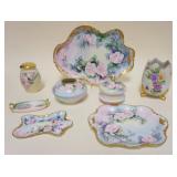 1057	LOT OF VICTORIAN HAND PAINTED CHINA W/ROSES