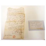 1063	LETTER FROM GOVENOR OF NJ 1815-1817 & LETTER 10TH SECRETARY OF NAVY UNDER PRSIDENT ANDREW JACKS
