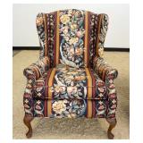 1088	UPHOLSTERED WING BACK CHAIR, SOME WEAR