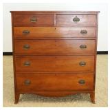 1092	ANTIQUE SOLID CHERRY TALL 6 DRAWER CHEST, APPROXIMATELY 41 IN X 21 IN X 53 IN HIGH