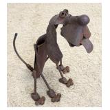 1105	FOLK ART METAL DOG SCULPTURE, APPROXIMATELY 16 IN X 21 IN X 23 IN HIGH