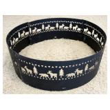 1109	ORNATE METAL OUTDOOR RING W/CUT OUT OF MOOSE, BEAR & PINE TREES