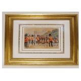 1146	MAURICE TOUSSAINT SIGNED WATERCOLOR SCOTLAND GUARD, APPROXIMATELY 21 IN X 24 IN OVERALL