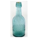 1163	ANTIQUE BEER BOTTLE JJ HARTSEL, NAZARETH PA, APPROXIMATELY 7 IN HIGH