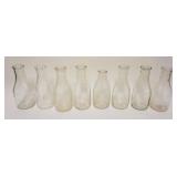 1164	LOT OF 8 ANTIQUE MILK BOTTLES INCLUDING WELSH FARMS, WILLOW BROOK, FLYING HILL FARM, ETC
