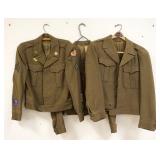 1173	LOT OF 3 US ARMY IKE FIELD JACKETS, SIZE 36S, 38 R, & 38T