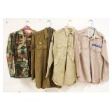 1177	LOT OF 4 US MILITARY SHIRTS