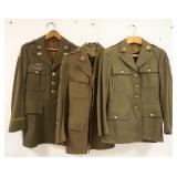 1178	LOT OF 3 US MILITARY COATS IN CLUDES LILLEY IMAGES CO SIZE UNKNOWN, HAS REPAIRS IN LINING, SIZE