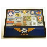 1186	LOT OF US MILITARY PATCHES, MEDALS & INSIGNIA ASSORTMENT, SOME STERLING