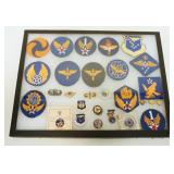 1187	LOT OF US MILITARY PATCHES, MEDALS & INSIGNIA ASSORTMENT, SOME STERLING