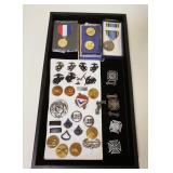 1194	US MILITARY LOT MEDALS & INSIGNIAS SOME STERLING