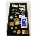 1196	US MILITARY LOT MEDALS & INSIGNIAS, SOME STERLING