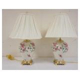 1042	PAIR OF LENOX TABLE LAMPS, APPROXIMATELY 24 IN HIGH
