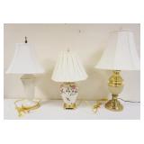1043	LOT OF 3 INDIVIDUAL LENOX TABLE LAMPS