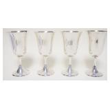 1054	GORHAM STERLING 4-6 3/4 IN GOBLETS, 18.2 OZT