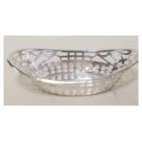 1057	SMALL SILVER OVAL RETICULATED SIDE BASKET W/TOUCH MARKS, 0.33 OZT