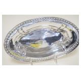 1059	STERLING OVAL DISH W/RETICULATED BORDER EDGE, 5.2 OZT