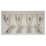 1065	GORHAM STERLING 4-6 3/4 IN GOBLETS, 19.49 OZT